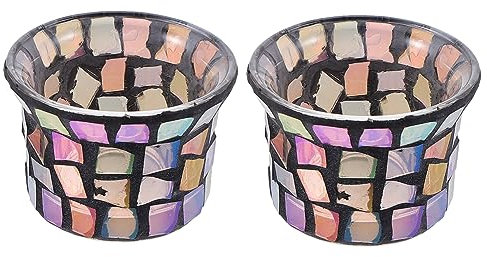 Cabilock Kerzenhalter Für Zuhause 2 Stück Brauner Kerzenständer Aus Glas Tischdekoration Für Und Partys