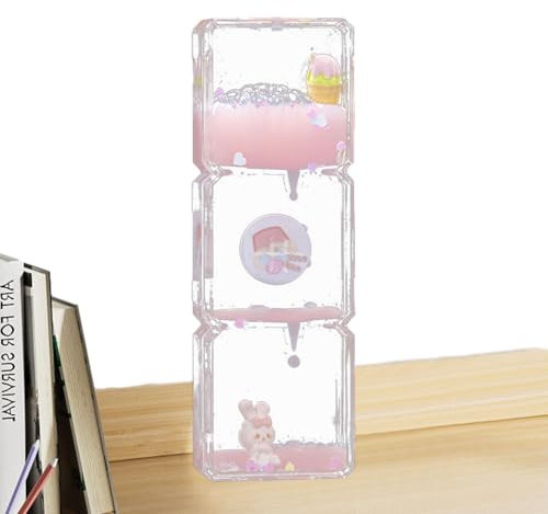 Sablier liquide, compte à rebours en acrylique transparent, jouet apaisant pour l'apprentissage ludique, l'exploration sensorielle, 14,9 x 5 x 2,4 cm