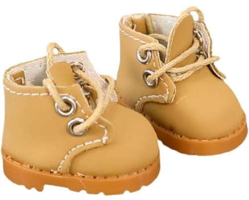 Puppenschuhe, 1 Paar, passend für 15 cm und 17 cm große Puppenschuhe, amerikanische Puppenzubehör, Puppenkleidung, Schuh-Set, Ersatz (B Martin Stiefel, Braun)