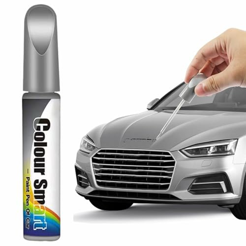 TUKNN Lackstift Auto, Kratzer Entferner Auto, Lack Reparatur, Car Scratch Remover, Kratzer Reparatur Stift, Lackstifte für Autokratzer, Perfekte Deckkraft und Schnelle Trocknung (Silber-1 Stück)