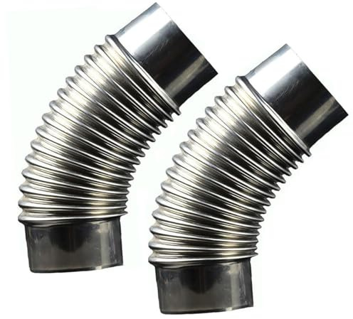 Elbow Stove Pipe, 45° 100-200mm Galvanized Thread Elbow Ventilation Tube Connector Exhaust Fitting Pipe Angle Head(160mm)