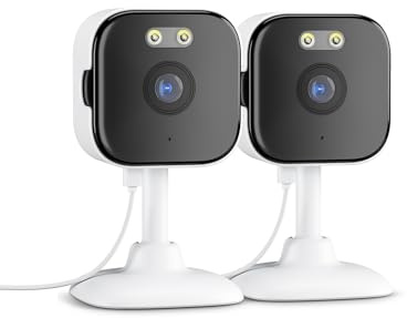 ANBIUX 2K Überwachungskamera Aussen/Innen,Kamera überwachung innen mit Farbige Nachtsicht,Mini Kamera,2.4Ghz WiFi,Bewegungserkennung,Alarm,Kabelgebunden,2-Wege Audio,USB,IP66