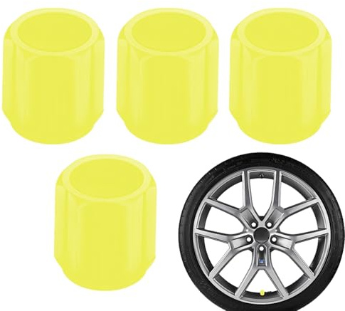 Im Dunkeln Leuchtende Reifenventilkappen – 4er-Set | Universelles Außenzubehör Für Autos, Fahrräder, Motorräder, Roller, LKW, Reifen Und Felgen Im Dunkeln Leuchtende Reifenventilkappen – 4er-Set | Un