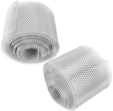 Alipis Copertura in Rete per Grondaia in Alluminio Resistente 5 Pollici X 20 Piedi Protezione Anti-Foglie e Detriti Filtro Drenaggio Tetto Set da 2 Pezzi per Manutenzione Ridotta e