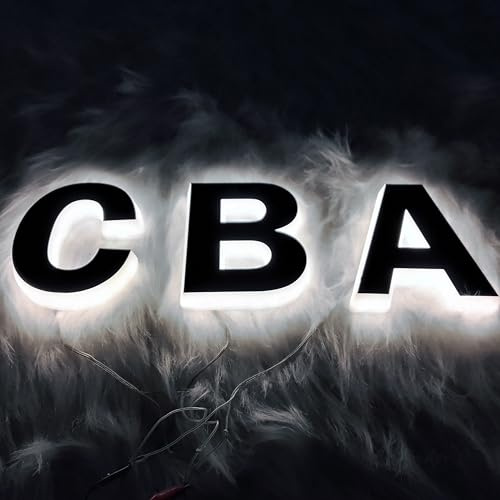 Custom Backlit Business Sign – Halo-Lit Logo Letters for Storefront, Ultra Bright 12V LED Illuminated Signs (Custom, 4 letters)