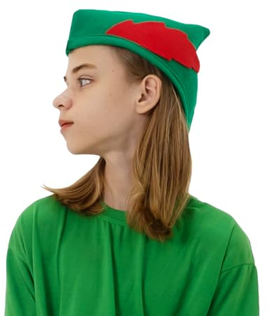 Zebra & Friends Robin Hood Filzhut Set – 5er Pack Mittelalter Kappe mit Feder – Kostümhut für Erwachsene & Kinder – Grün Rot – Ideal für Karneval, Mottoparty & Theater