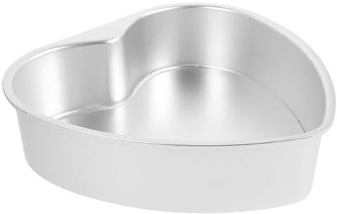 Cabilock Molde Desmontable para Tartas Forma de Corazón Pequeño de 10 CM, Aleación de Aluminio Antiadherente, Accesorio para Repostería en Horno, Adecuado para Celebraciones y Postres