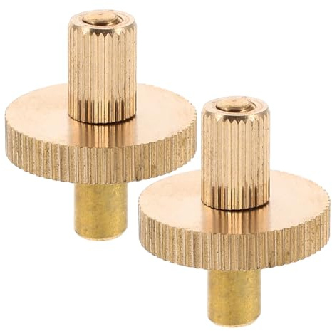 DEARMAMY Messing Brückenschrauben Ersatzset 1 Paar für Kontrabass Steg Geteilte Bassstegschrauben zur Steghöhenverstellung Musikinstrumenten Ersatzteile für Bass Violine