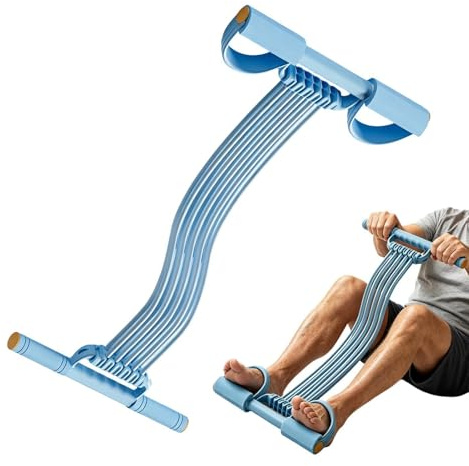 Bandas De Resistencia Para Pies Con Mangos, Cuerda De Tensión De 10 Tubos Ajustable Portátil, Banda De Resistencia Elástica Yoga Con Mango, Mujeres Adultas Gimnasio Casa Pilates Abdominales Cintura