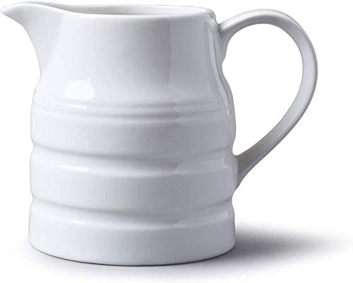 White Fine Porcelian Churn Shaped Cream or Milk Jug 0.5 Pint