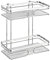 WENKO Edelstahl Wandregal Premium 2 Etagen, Offene Wand Badablage, Transparente Kunststoffeinlage, 24 x 27 x 13,5 cm, Glänzend