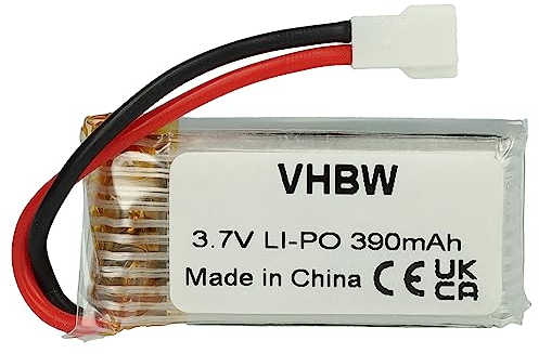vhbw Akku kompatibel mit X-Dart 6044 Drohne Multicopter Quadrocopter (390mAh, 3,7V, Li-Polymer)