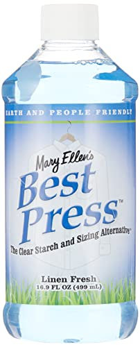 Mary Ellen's Products 60063 Best Press Clear Starch and Sizing Alternative 16.9 FL OZ (499ml) Linen Fresh