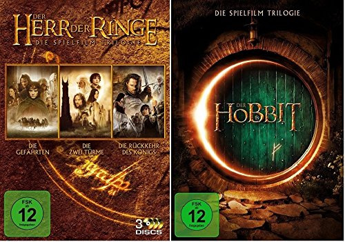 Der Herr der Ringe Spielfilmtrilogie + Der Hobbit Spielfilmtrilogie * je Teil 1+2+3 * DVD Set