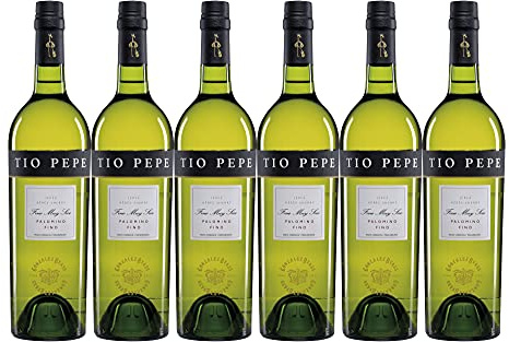 Tio Pepe - Vino Fino D.O. Jerez - 6 botellas de 750 ml - Total: 4500 ml