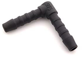 2x 5mm 90' Right Angle Hose Tupe Pipe Connectors Tube Pipe Connector Joiner Air Fuel Water - FREE FIRST CLASS UK POSTAGE!