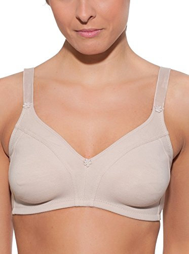 Selene, Reggiseno Donna in Cotone Traspirante, Senza Ferretto e Imbottitura, Collezione Blanca, Colore Terra, Taglia 8C