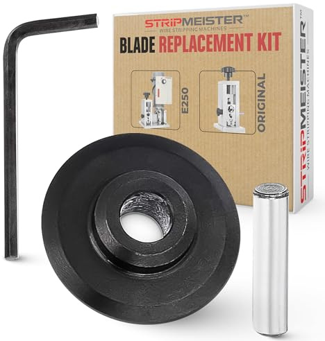 StripMeister Blade Replacement Kit - to Use with Original & E250 Wire Stripper Equipment, Handy Electrical Tools, Easy Blade Installation for Automatic Wire Stripping Machine and Copper Cable Cutters