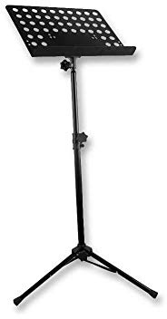 PULSE PLS00043 Orchestral Music Stand – Adjustable Height, Folding Tripod Base, Black