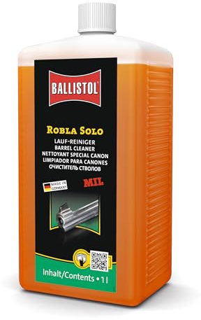 BALLISTOL Laufreiniger Robla Solo MIL 1000 ml | Laufreiniger, Entfernung von Tombak-, Kupfer-, Zink- und Bleiabschmierungen, entfernt Tombak, Zink- und Bleiablagerungen