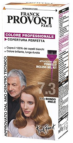 Franck Provost Colorazione Permanente Capelli, Tinta Copertura Ottima, Colore Professionale, 7.3 Biondo Miele