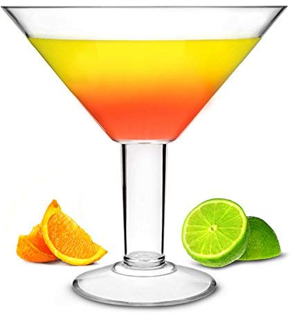 bar@drinkstuff Grande Acrylic Martini Glass 73oz / 2ltr - 25cm Oversized Plastic Cocktail Glass Ideal for Centrepieces