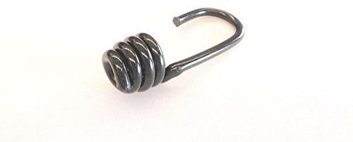 25 x Spiralhaken schwarz Ø6mm 64x18 mm, Expanderseil LKW Plane Banner Spanner