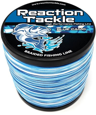 Reaction Tackle Braided Fishing Line Blue Camo 30LB 150yd