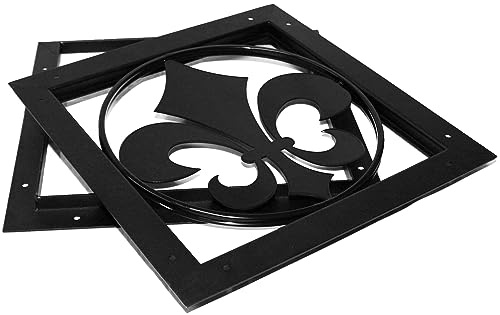 Ozco Building Products OZCO 56659 Ornamental Gate Accent - Fleur-De-Lis (1 per pack),Black