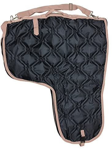 AJ Tack Western Padded Saddle Carrier, 420D Water Resistant Saddle Bag with Shoulder Strap, Fits Most Adult Saddles, Black