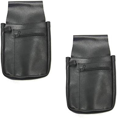 Lot de 2 sacs de serveur en cuir synthétique avec passant de chaîne Noir