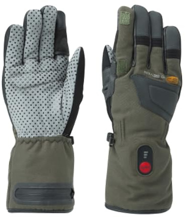 30seven Beheizte Jagdhandschuhe, elektronische Heizhandschuhe zum Jagen/Paintball UVM, wasserfeste & Winddichte Outdoor-Bekleidung, für Damen & Herren, Khaki in 7-XS - 11-XL