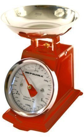 3kg Mechanical Kitchen Scale - Red