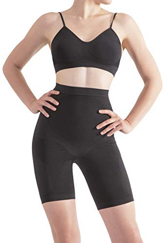 Lytess - Shorty Gainant et Amincissant - Action Ventre Plat et Anti-Culotte de Cheval Immédiat - Raffermissant & Hydratant - Actifs Cosmétiques Naturels - Résultats Prouvés - S/M: 36-42 - Noir