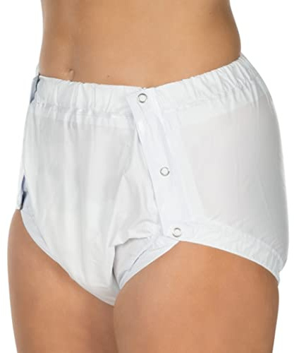 Suprima PVC-Inkontinenzslip - für Damen und Herren - Gr. M - knöpfbar - weiß - 1 Stück