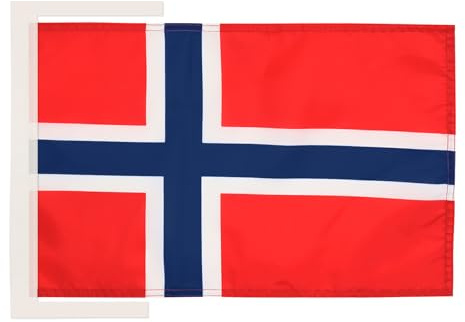 AZ FLAG Flagge Norwegen 45x30 cm Norwegische Polyester 100D Kordeln | Für innen und außen dekorative Flagge Norge doppelte Nähte und verstärkte Kanten mit Schnüre 100D Polyester