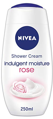 NIVEA Rose & Almond Oil Shower Cream (6 x 250ml), Moisturising Shower Gel with Almond Oil, Luxurious Body Wash for Women, Body Wash with Vitamin C, E, Pack of 6