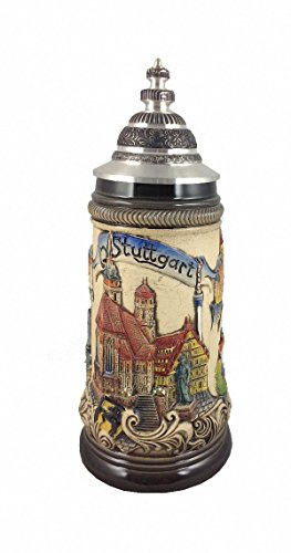 Zöller & Born Bierkrug Stuttgart Panorama Seidel 0,5 Liter Bierseidel