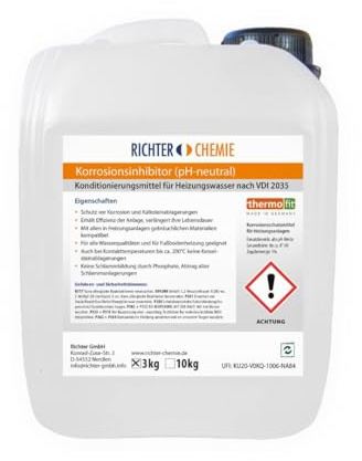 thermofit Korrosionsschutz für Heizungsanlagen nach VDI 2035, 3 kg | Kompatibel mit gängigen Heizungsmaterialien, Fußbodenheizung geeignet; keine Schlammbildung; Dosierung 1% der Füllmenge
