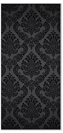 banjado® Magnettafel 37 x 78cm / Magnetwand aus Metall/Magnetpinnwand als Memoboard/Pinnwand Magnettafel Küche, Büro, Kinderzimmer inkl. 4 Magnete & Montageset - Motiv Black Deluxe