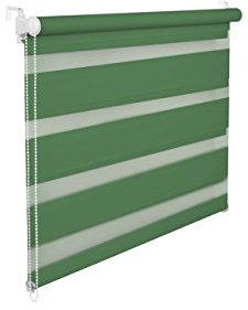 DOPPELROLLO DUOROLLO 90 CM BREIT 150 CM LANG GRÜN INKL. SEILZUG FENSTERROLLO KLEMMROLLO JALOUSIE