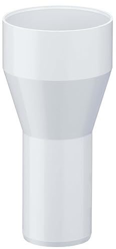 INEFA Reduzierstück Fallrohr, PVC DN75/50 Weiß Zubehör Fallrohr Kunststoff, Verbindungsstück, einfache Steckmontage, Made in Germany