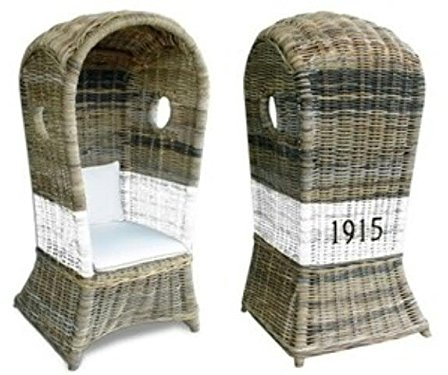 Strandkorb - Rattan - 75cmx66cmx172cm - Hochwertiger Strandstuhl