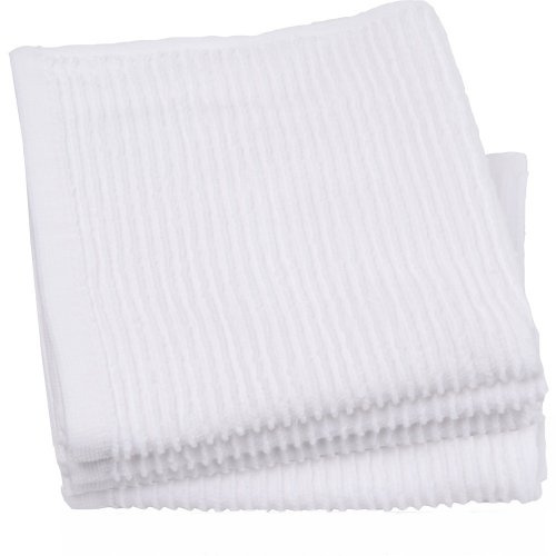 Now Designs Ripple Kitchen Dishcloth, Set of 4, White