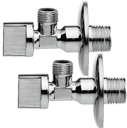 Sanixa VA7907 2er Set Eck-Ventil | Geräteventil | Anschluss-Ventil Waschmaschine Spülmaschine | Wasseranschluss-Verteiler Geräteanschluss