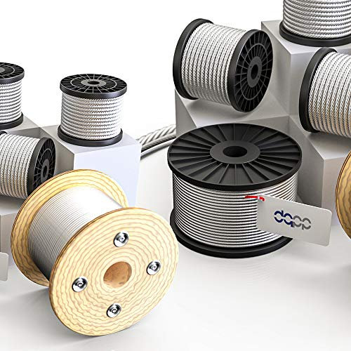 DQ-PP STAHLSEIL | 6mm | 5m | Edelstahl INOX | 7x7 mittelweich | Drahtseil für Rankhilfe Rostfrei Seil Stahl Draht Forstseil Windenseil Spannseil Geländerseil