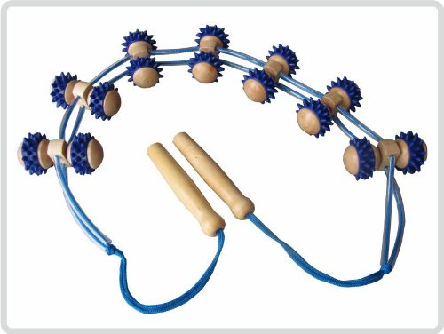 Rückenmassageroller Seilroller Massageroller Roller Massagerollband Rücken aus Holz mit Kunststoffnoppen *Top Qualität*
