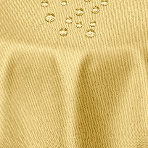 DecoHomeTextil Leinen Optik Tischdecke Rund 180 cm Gelb