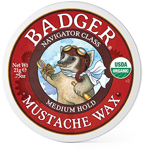 Navigator Class Man Care Man Mustache Wax Badger .75 oz Tin by Badger