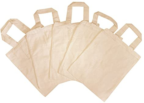 MMP Living Eduplay 800433 - Tragetasche Baumwolle - Natur - klein - 22x27 cm, 10 Stück